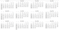 Screenshot of the Compact Calendar app